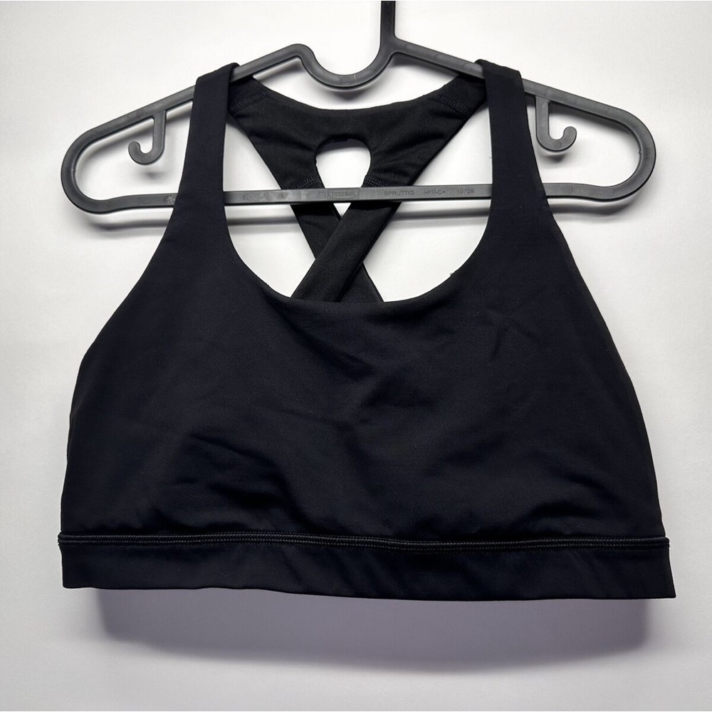Lululemon Sports Bra Black Cross Back ➰
